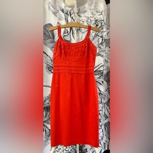 Persimmon red sheath dress by Calvin Klein in like-new condition.
